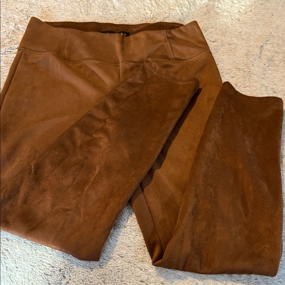 Laundry By Shelli Segal Brown, Faux Suede Leggings